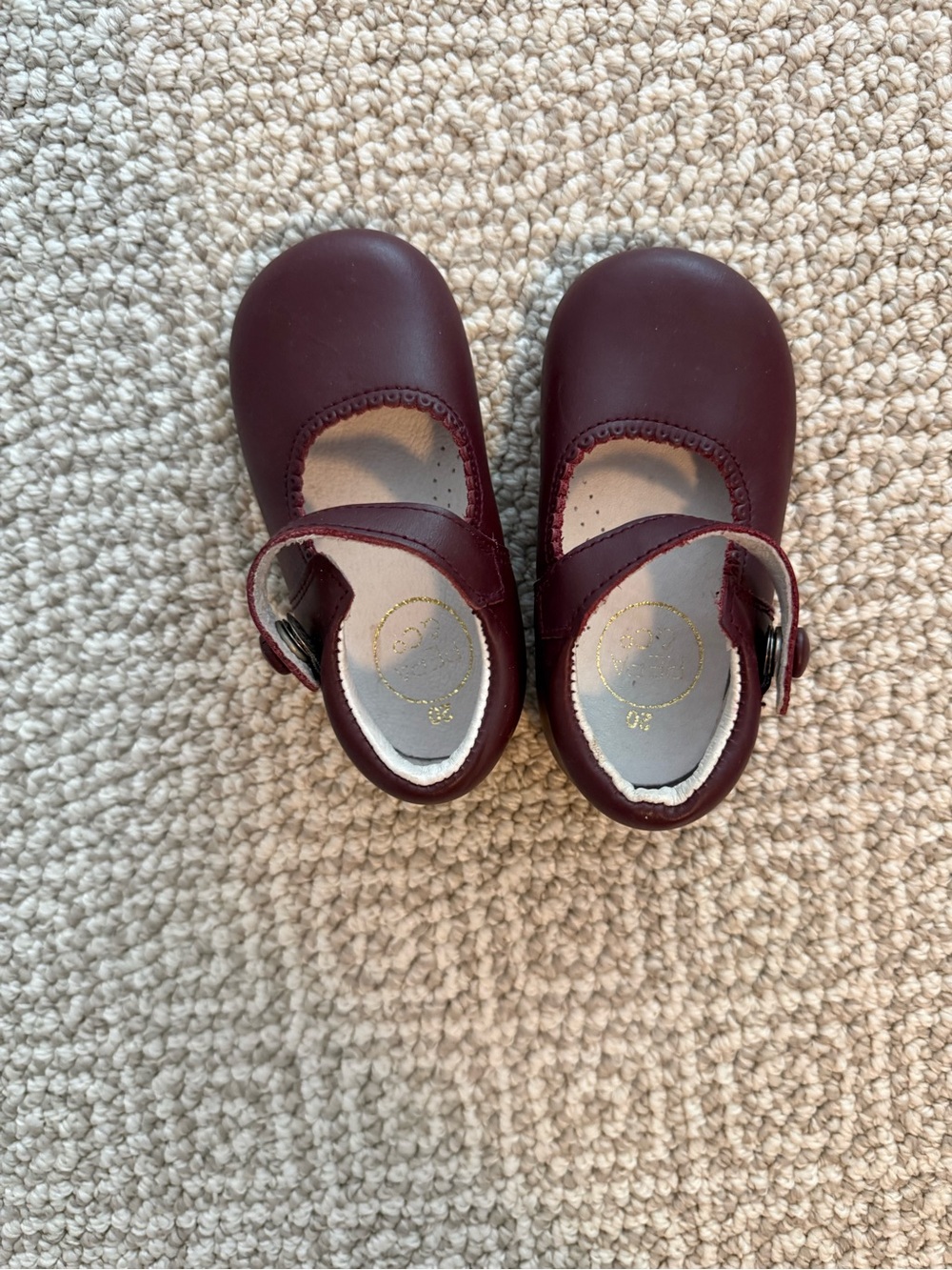 Pepa London baby Burgundy Mary Jane Dress Shoes